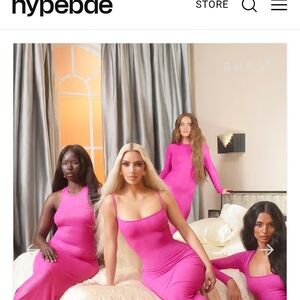 SKIMS Vibrant Pink Bodycon Dress